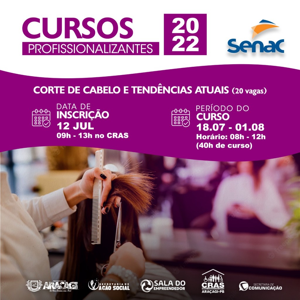 Prefeitura em parceria com o SENAC oferta dois cursos profissionalizantes