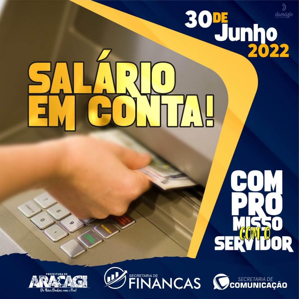Prefeitura realiza pagamento de todos os servidores nesta sexta 30/06 Prefeitura realiza pagamento de todos os servidores nesta sexta 30/06