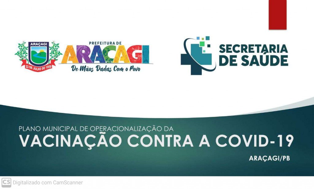 Conheça o Plano Municipal de Vacinação contra a COVID-19 de Araçagi Conheça o Plano Municipal de Vacinação contra a COVID-19 de Araçagi