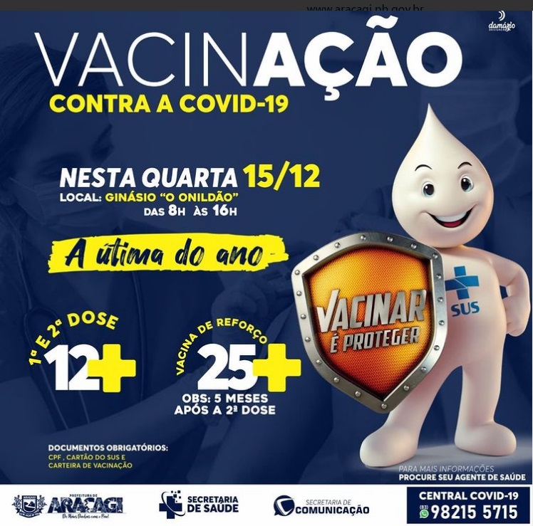 SECRETARIA DE SAÚDE ANUNCIA A ÚLTIMA VACINAÇÃO CONTRA A COVID-19 DE 2021. SECRETARIA DE SAÚDE ANUNCIA A ÚLTIMA VACINAÇÃO CONTRA A COVID-19 DE 2021.